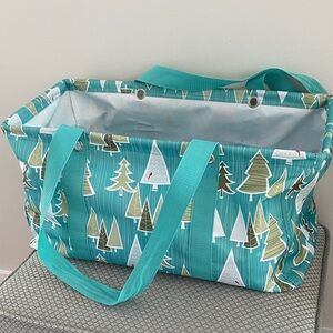Thirty One Teal Tree Print Tote Bag